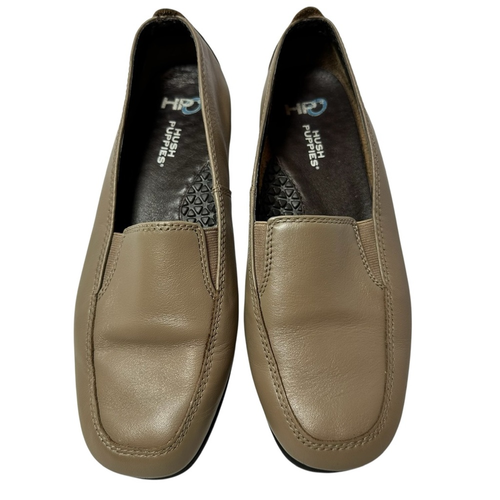 Hush Puppies Heaven Leather Loafer Women's shoe Taupe‎ Soft Comfortable Size 8M
